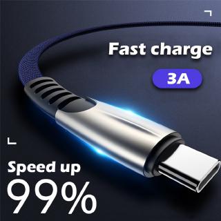 【1M/2M】Zinc alloy 3A New Fast Charger Data Sync Charging Cable Universal For Smart Mobile Phone
