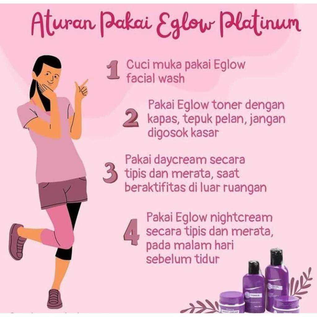 Eglow Platinum Skincare Eglow Platinum Guaranteed Original 100 Bpom Eglow Shopee Singapore