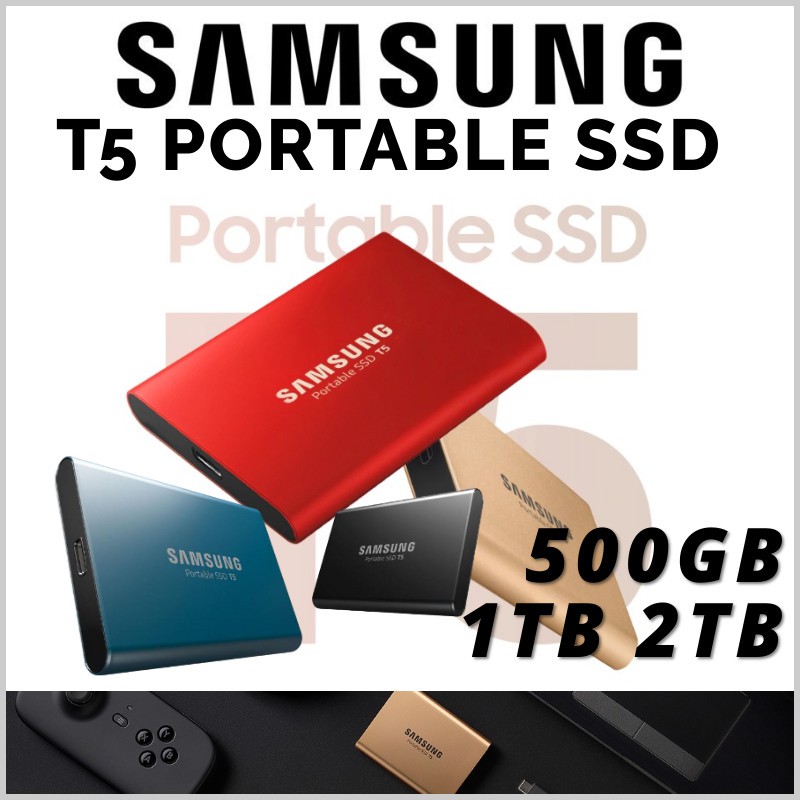 Samsung T5 External Portable SSD (500GB / 1TB / 2TB) | Shopee Singapore