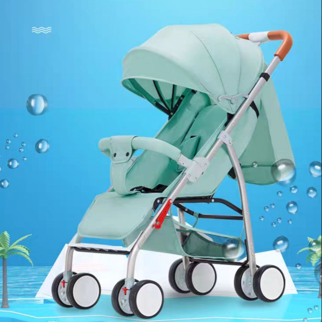Baby Stroller ( WATERPROOF ) washable baby stroller ,one click folding