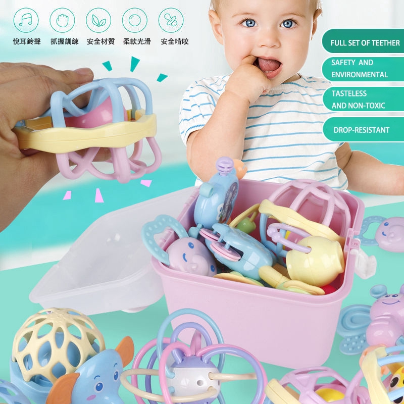 🔥 Baby Teether Toys 3 12 Months Newborn Rattle 01 Year Old Baby
