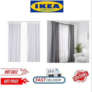 Ikea Sparvort Sheer Curtains 1 Pair White 145x250 Cm Shopee
