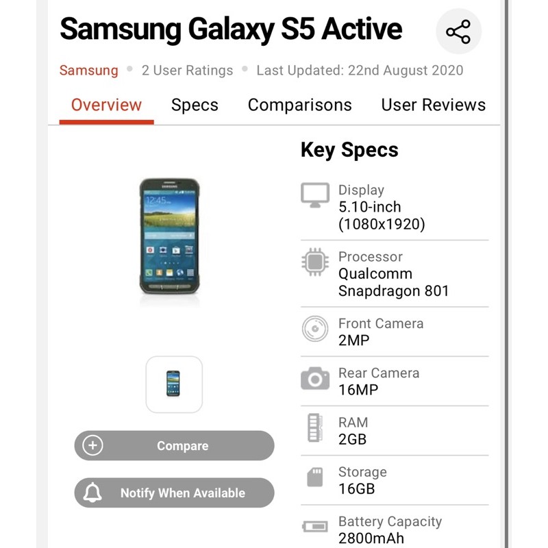 Samsung Galaxy S5 Active 2 16gb S5 2gb 32gb Rom Original Secondhand Docomo Japan Original Shopee Singapore