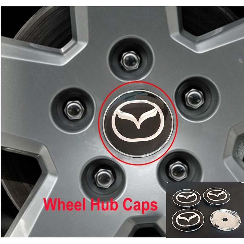 mazda steel wheel center caps