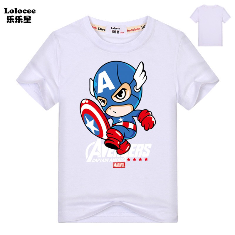 Marvel Captain America Boys Short Sleeve 2 Pack T-Shirts 