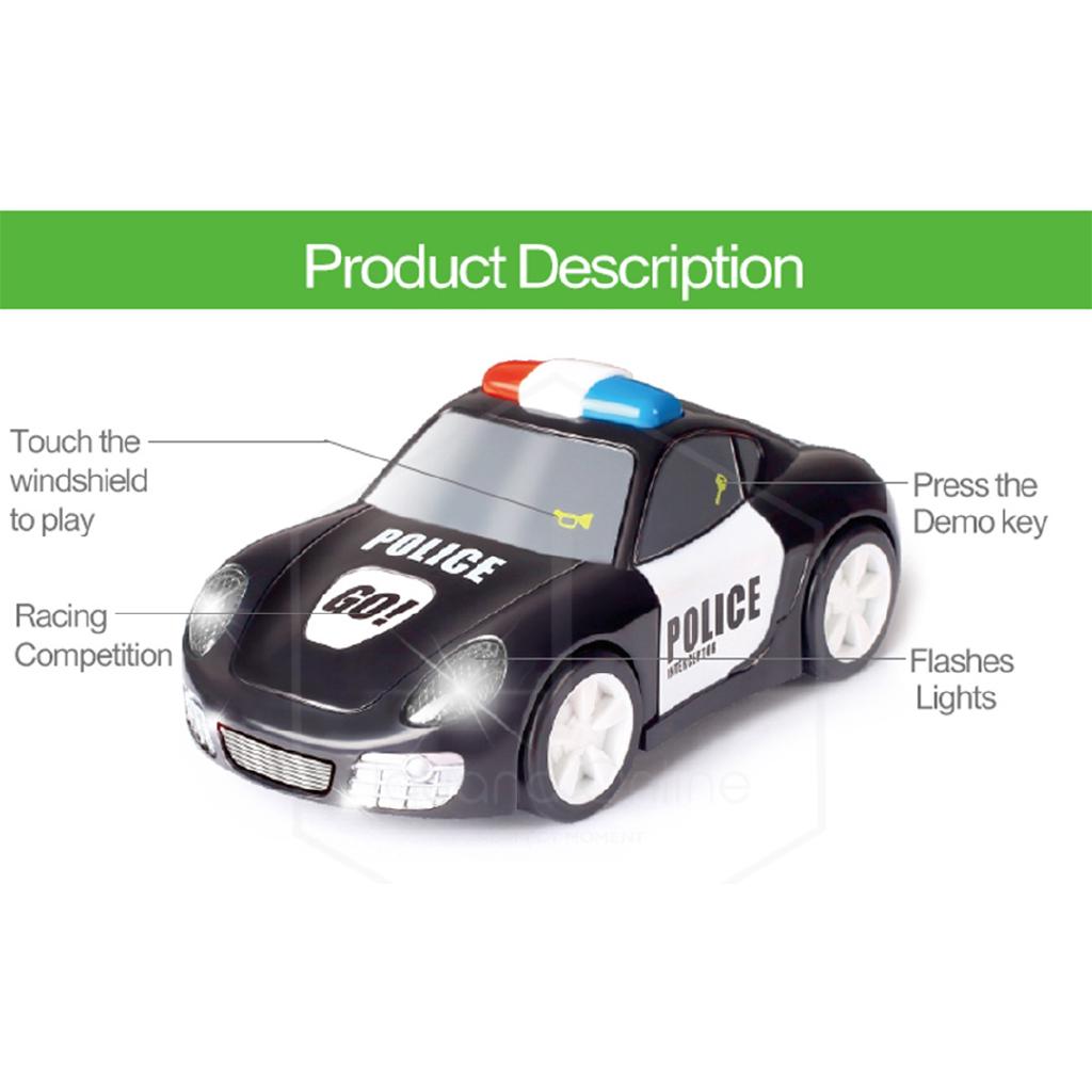 Police Car Miniature And Race Car With Stimulated Sounds 