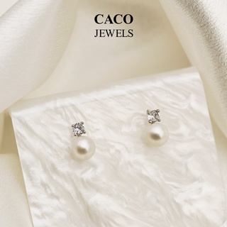 Image of thu nhỏ CACO 4A Premium Freshwater Pearl Stud Earrings 925 Silver with Zircon ”Victoria” (1 Pair) #4