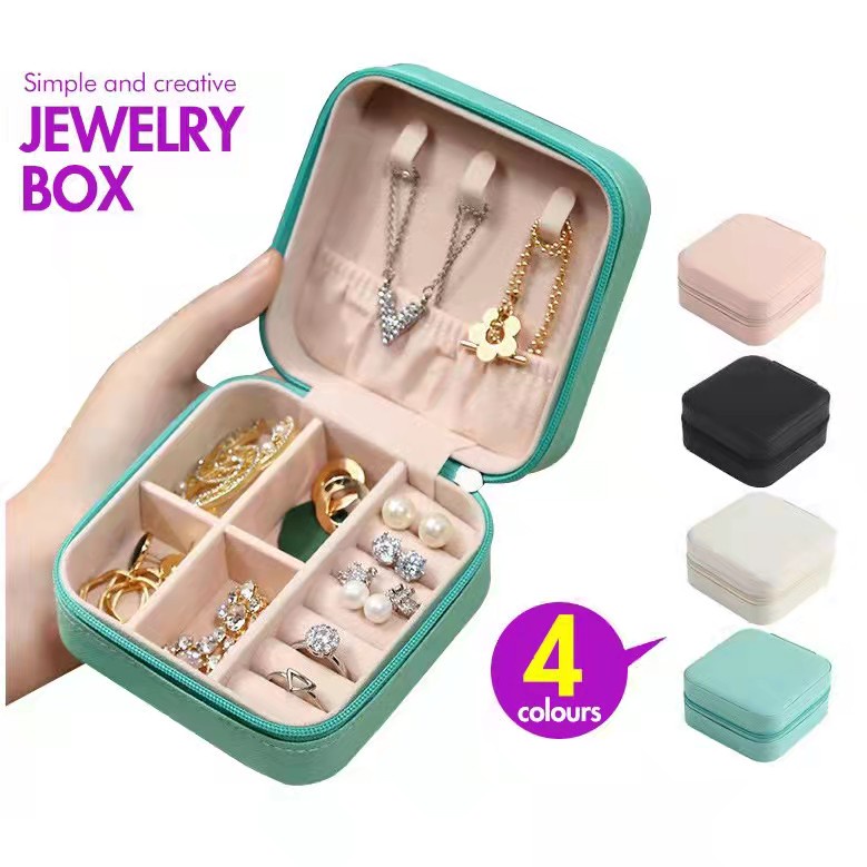 Jewellery Box Travel Organizer Mini PU Leather Storage for Rings Earrings Necklace Jewelry Box