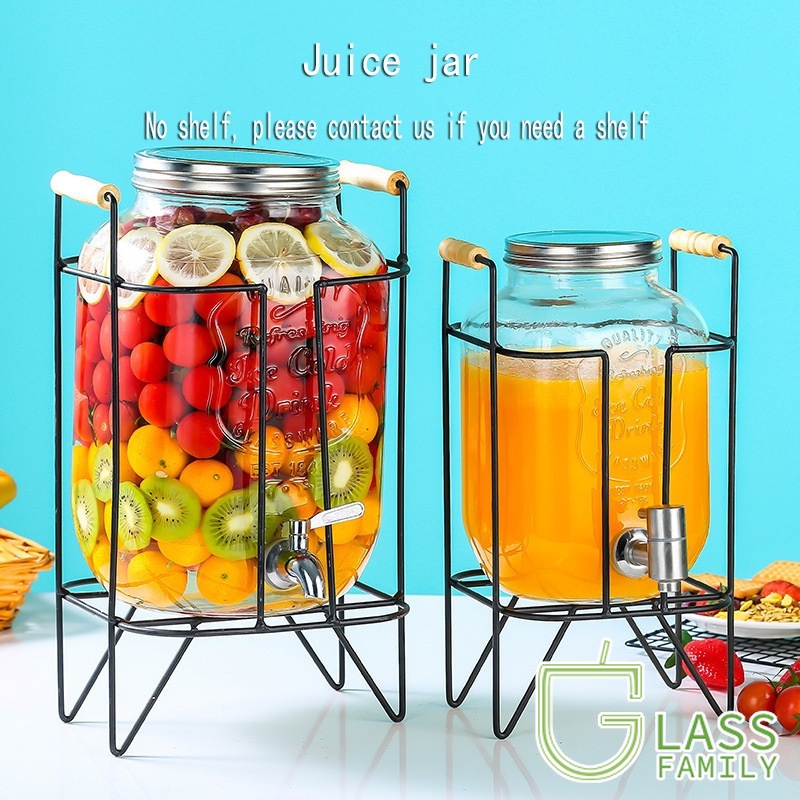 GF Glass Juice Jar Sparkling Wine Glass Jar Sealed Jar Homebrewed Juice ...