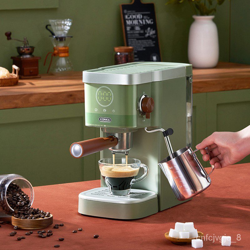 illy coffee machine KONKA Italian Coffee Machine Retro Green Milk ...