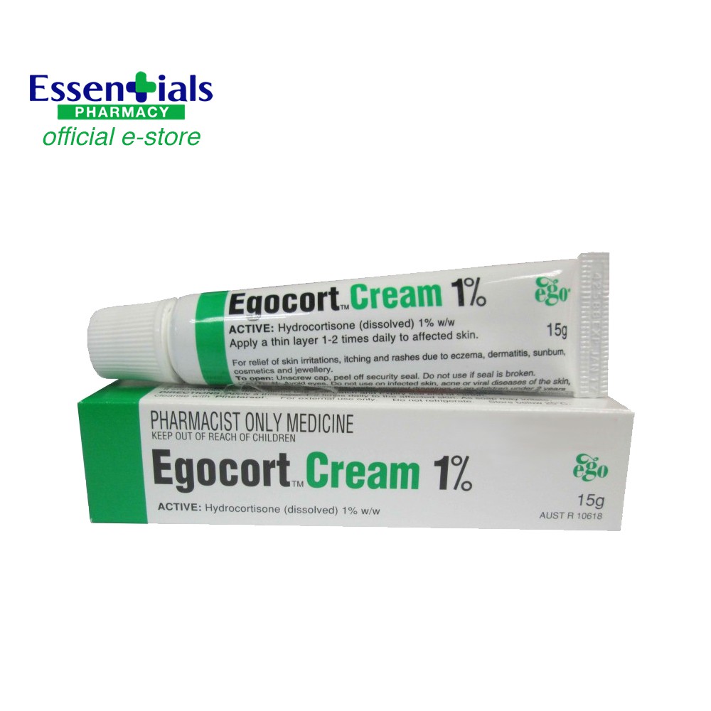 Egocort™ Cream 1% 15g [Bundle of 2 Tubes] - For Dermatitis, Eczema and ...