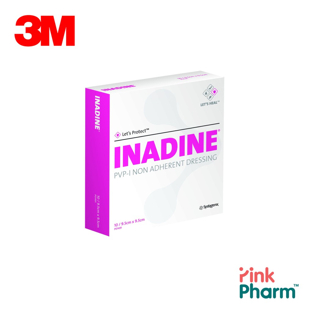 3M INADINE POVIDONE IODINE NONADHERENT DRESSING 9.5CM X 9.5CM (1piece