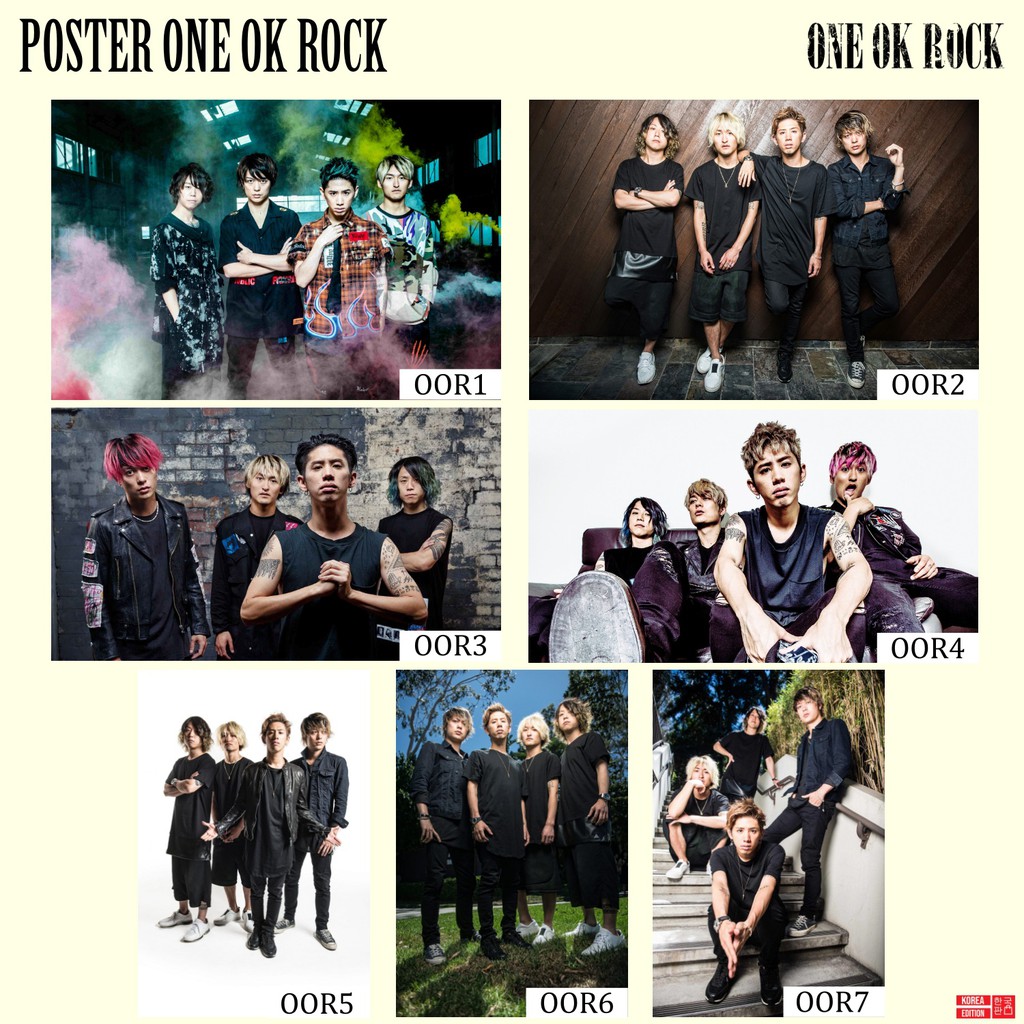 Poster Band One Ok Rock Taka Toru Ryota Tomoya Band Rock Jepang Anime Shopee Singapore