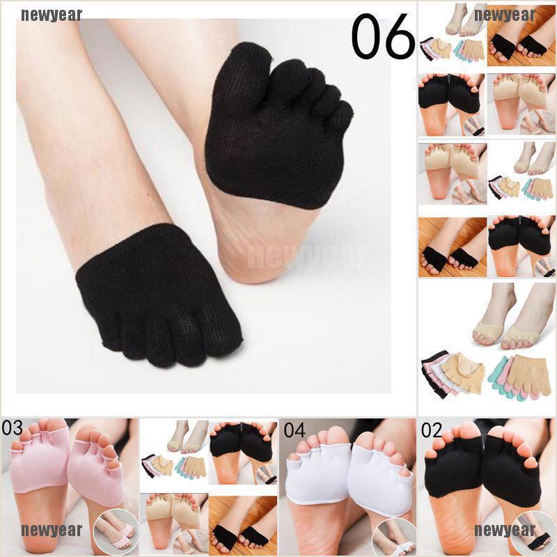 Neu Design Invisible Non Slip Zehen Socken Halbe Grip Ferse Fünf Finger op 