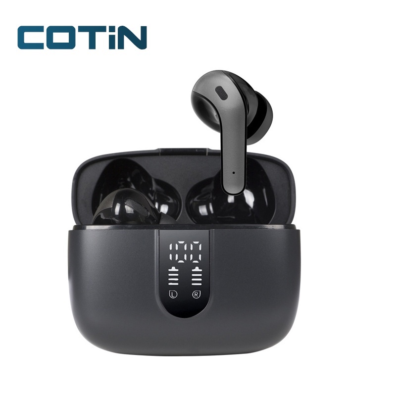 COTIN X08 Bluetooth Headphones Wireless Earbuds with Mic LED Power