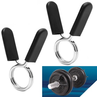  Dumbbell Lock Clamp Barbell Gym Weight Lifting Bar Spring Collar Clips #8