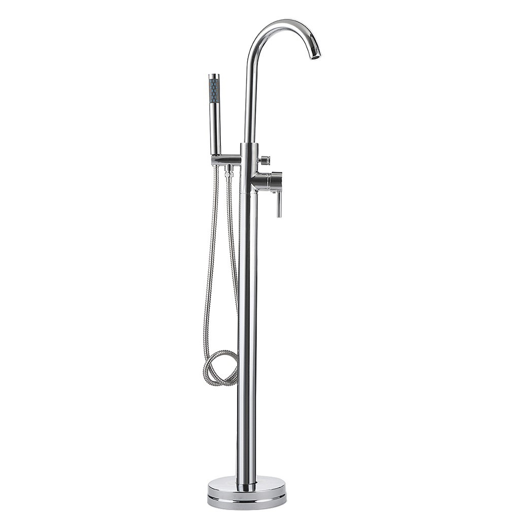 Free Standing Bath Shower Mixer Tap Floor Mounted Chrome