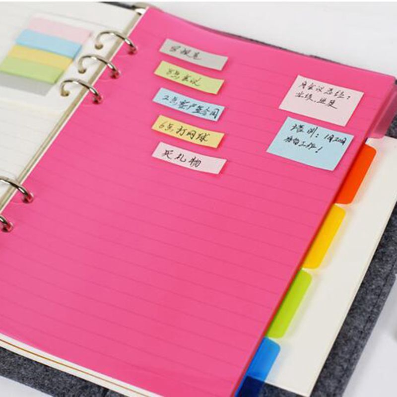 Transparent Book Accessories Loose-leaf Notebook Dividers Color Index Page CF 