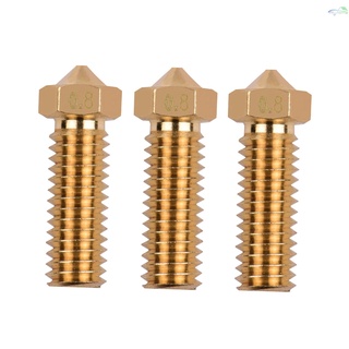 3pcs 3D Printer Extruder Brass Volcano Nozzle M6 Thread Printer Head 0.8mm Output for Sidewinder X1 TEVO Little Monster 1.75mm Filament[N][New Arrival]