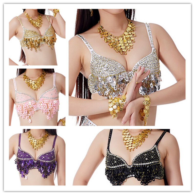 belly dance sequin bra