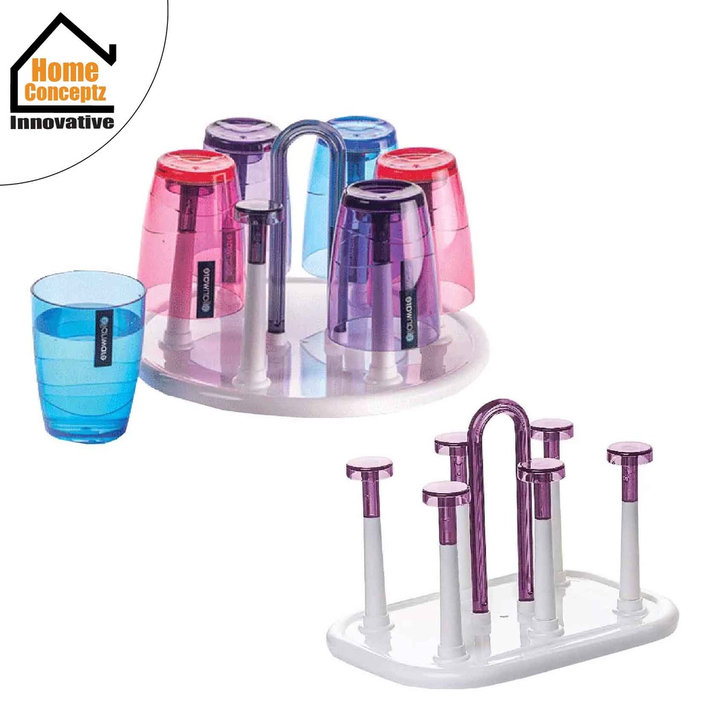 Elianware Glass Holder Water Cup Hanger Cup Holder Storage Rack Drain