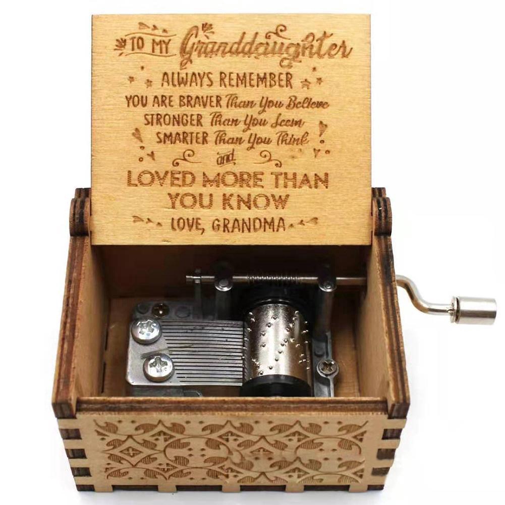 New Wooden Music Box Mom Dad To Daughter You Are My Sunshine Gift Engraved D7v2 Shopee Singapore