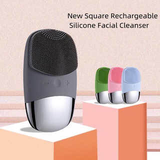 [Spot] Rechargeable Electric Silicone Face Washing Brush Cleanser Electric Face Washing Brush Cleansing Milk Brush Ultrasonic Cleansing Milk Deep Pore Cleaner