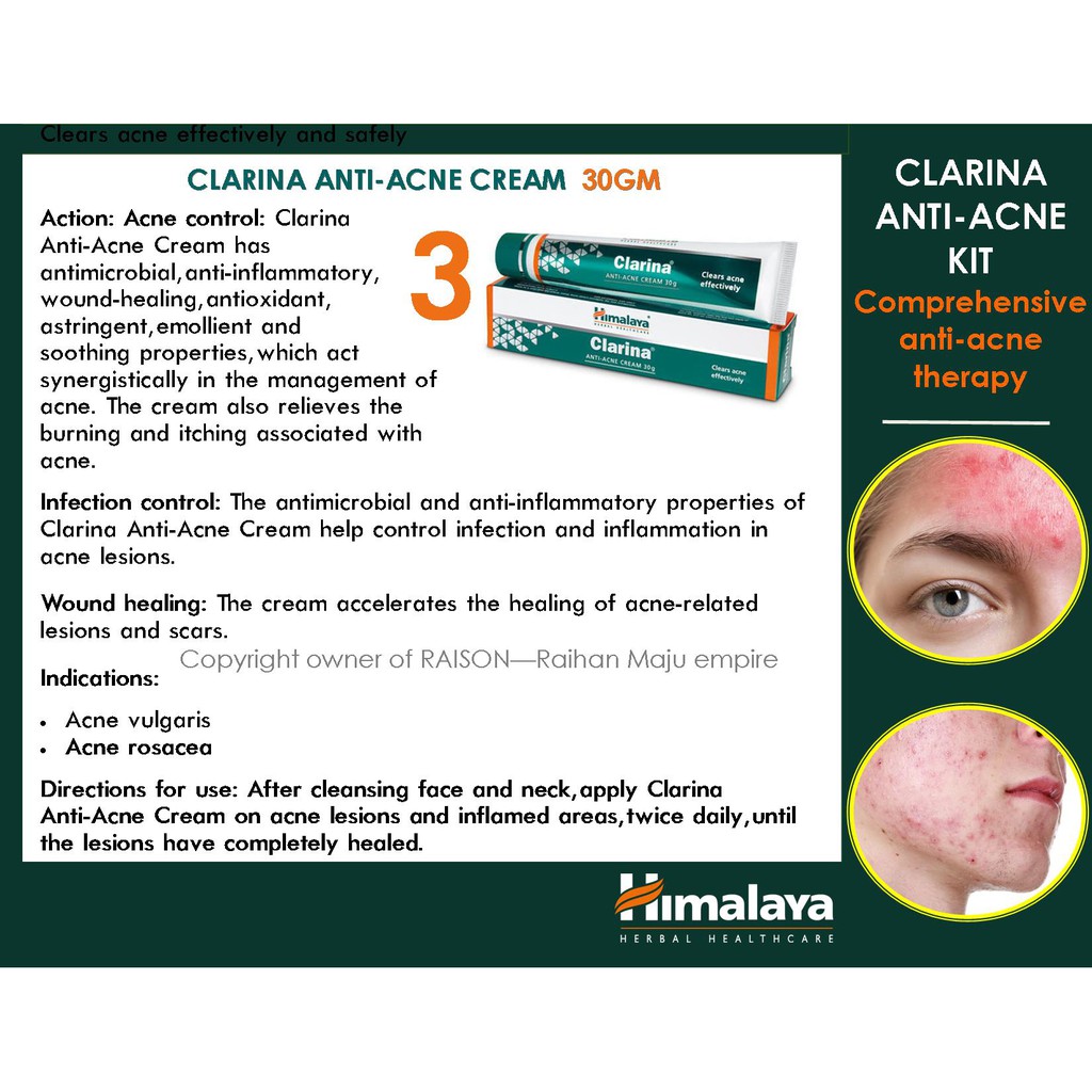 clarina acne kit