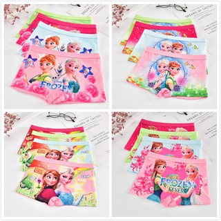 4 Pcs Kids Girls Cartoon Red Boxer Panties / Children Underwear Frozen Elsa Anna  Panties Cartoon Underwear Boxers For Weight 9-32.5kg.