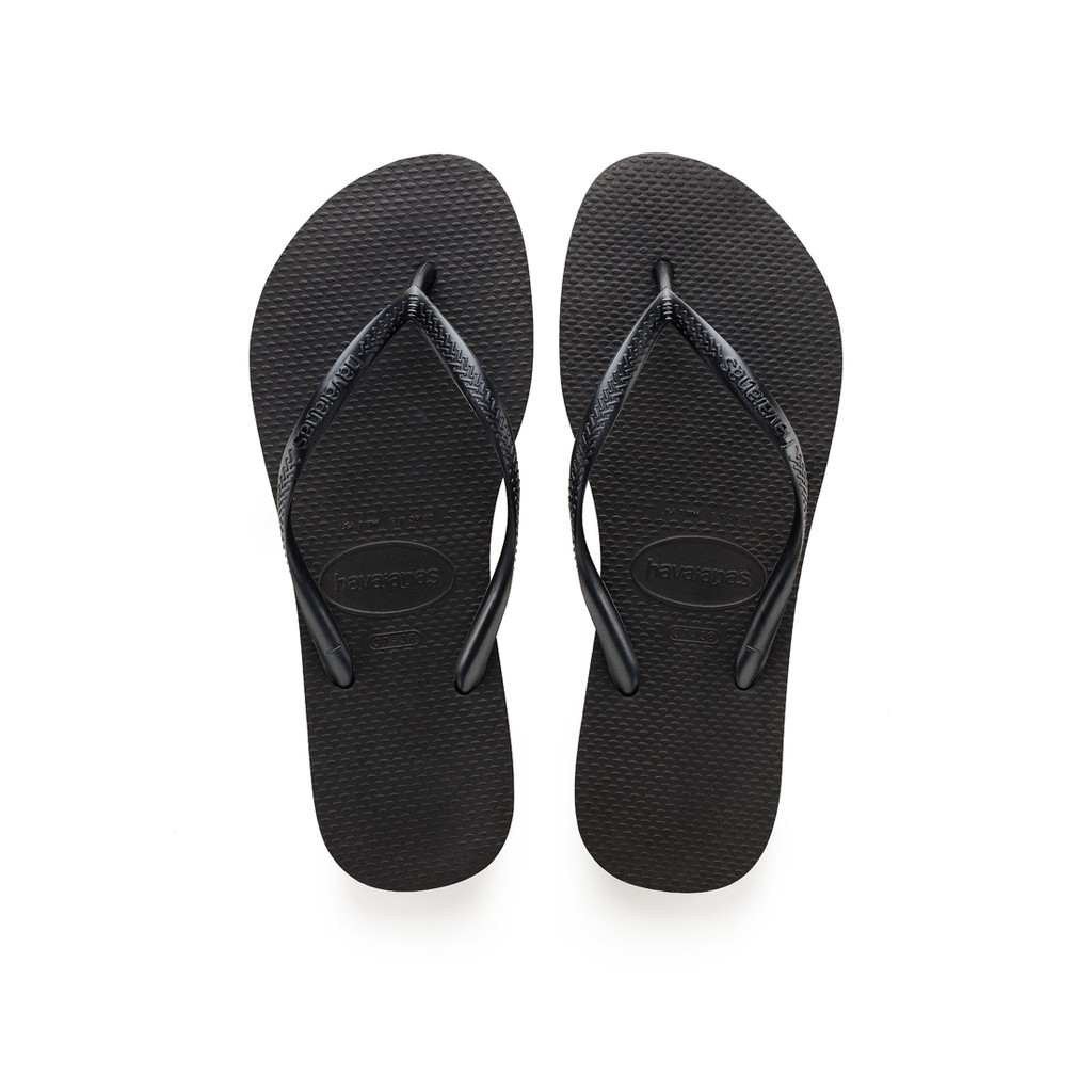 womens black slim havaianas