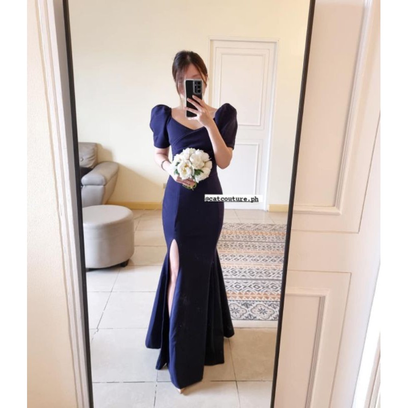 Astrid long gown (High quality neoprene fabric)