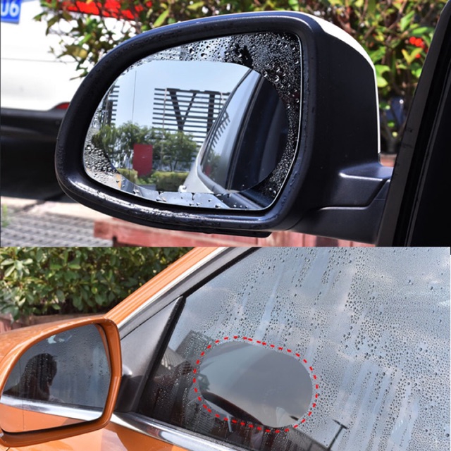 2 Pcs Car Rearview Mirror Anti Rain Film Window Clear Fog Protective