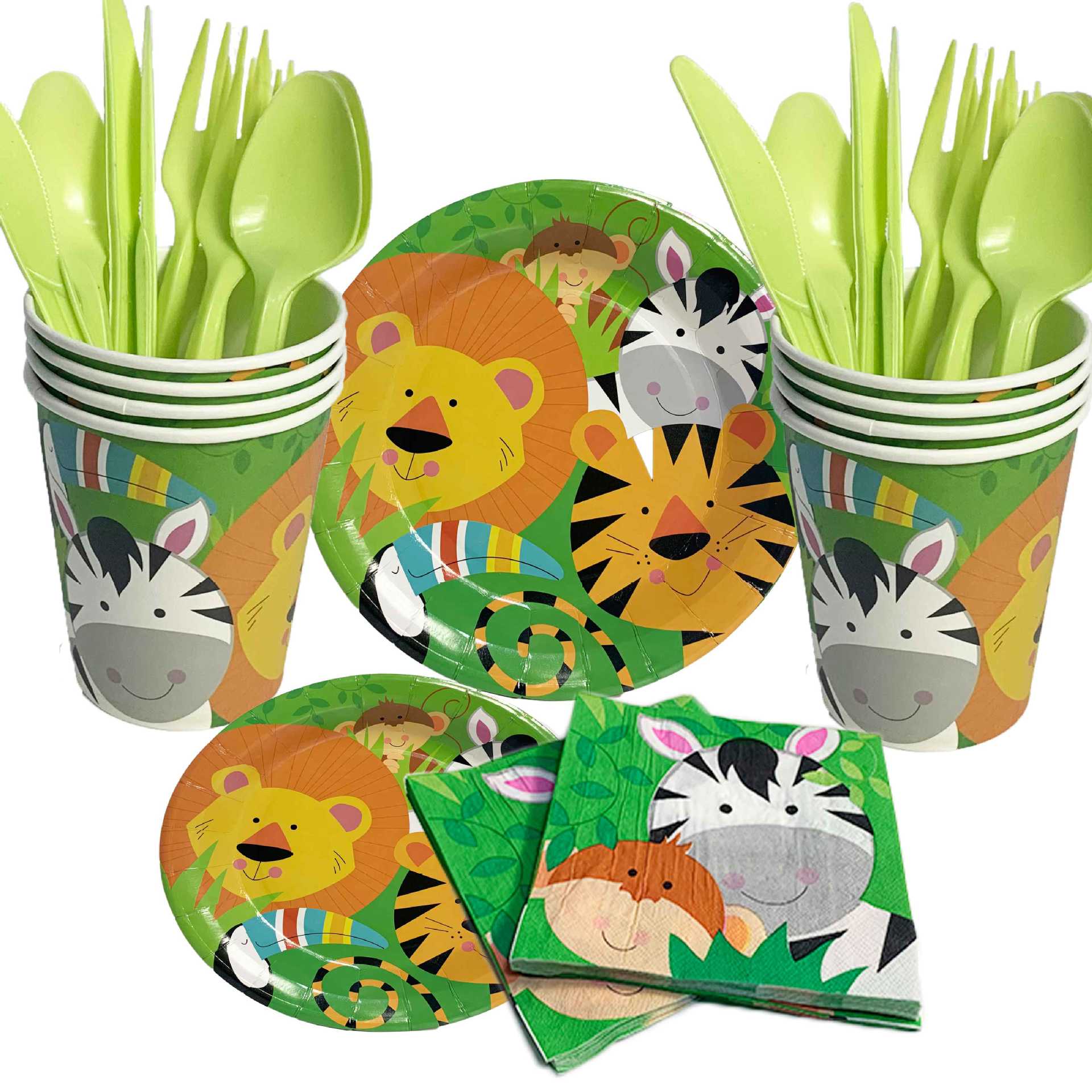 Jungle Safari Theme Disposable Tableware for Safari Party Wild One