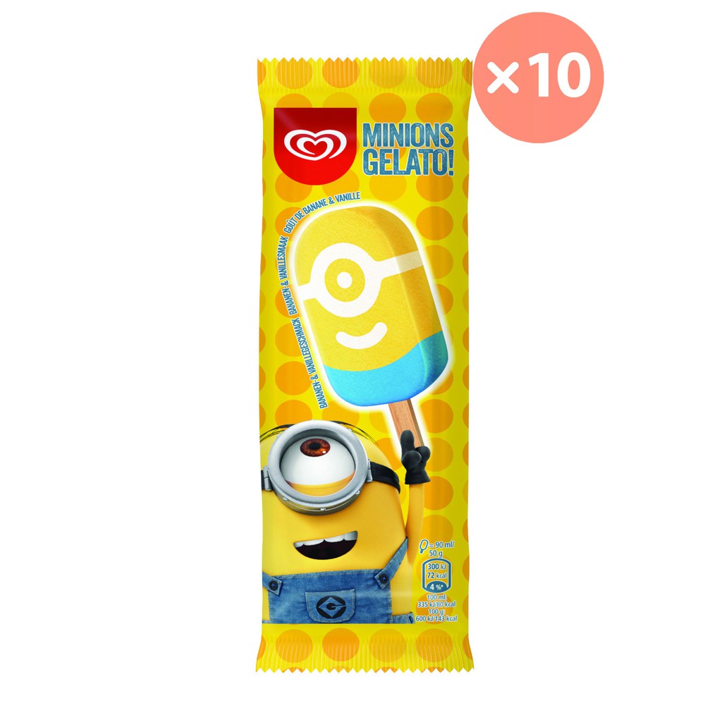 Wall S Minions Gelato Ice Cream Stick 10x90ml Shopee Singapore