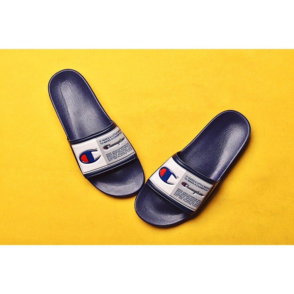champion slippers blue