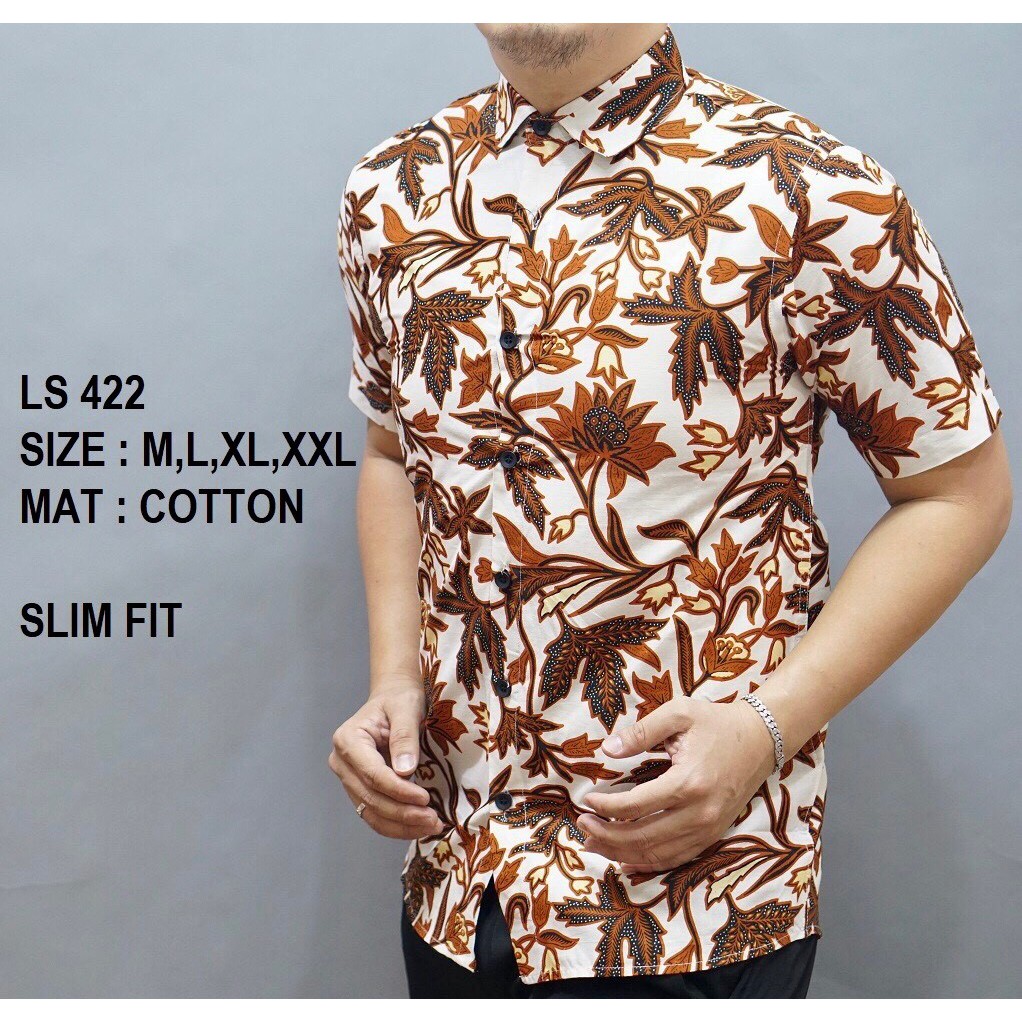  Batik  Slimfit Shirt  Shopee  Singapore