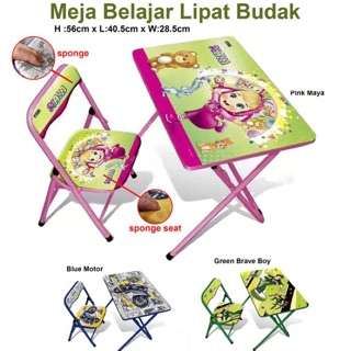  Meja  lipat kanak kanak meja  belajar  budak  kid foldable 