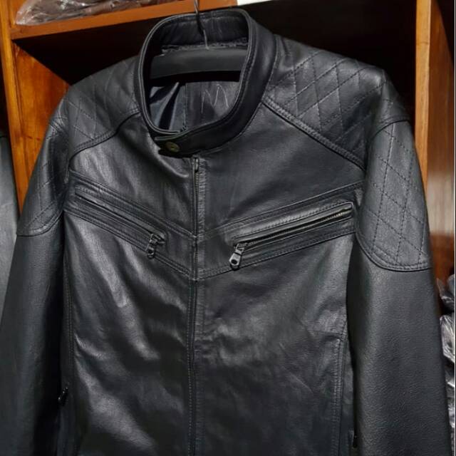 men's genuine leather blazers