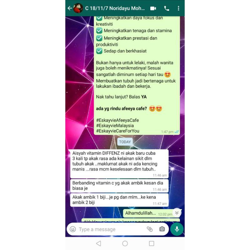Diffenz Promosi Jimat Eskayvie Vit C Dan D Viral Buy 6 Diffenz Free 1 Ready Stok Diffenz By Eskayvie Ori Hq Shopee Singapore