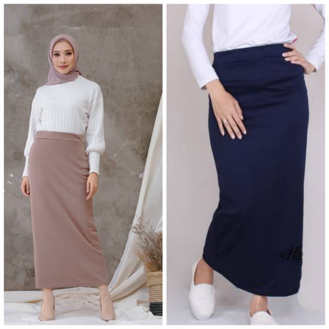 punch Mos aanvaardbaar Long SCUBA SPAN Skirt/Pencil Skirt | Shopee Singapore