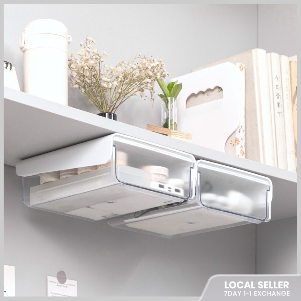 Minimalist Under Table Organiser Under Desk Drawer Organizer Stationery