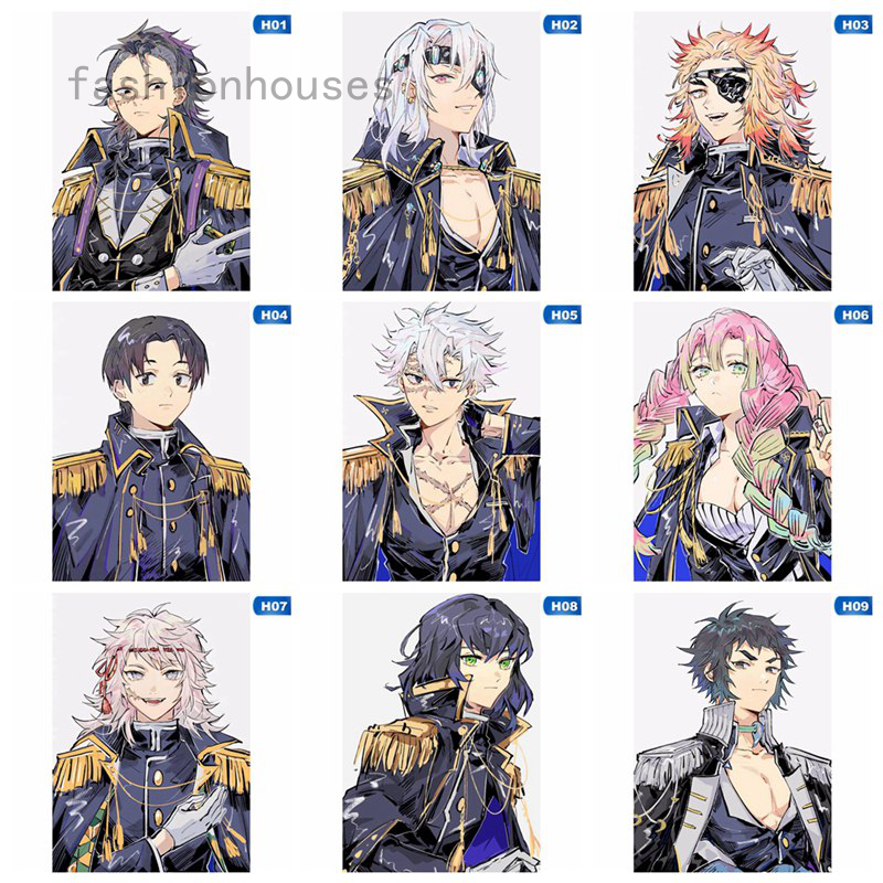 18 Styles Anime Demon Slayer Kimetsu No Yaiba Military Uniform Posters Wall Art Paintings Home Decor 42 29 7cm Cute Shopee Singapore