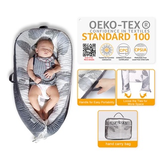 BabyCo Babynest 100% Cotton Travel Bed Baby Lunger Baby Positoner Baby Sleep Nest Sleep Bed Co Sleeper Removable Mattress Baby Nest Deluxe 