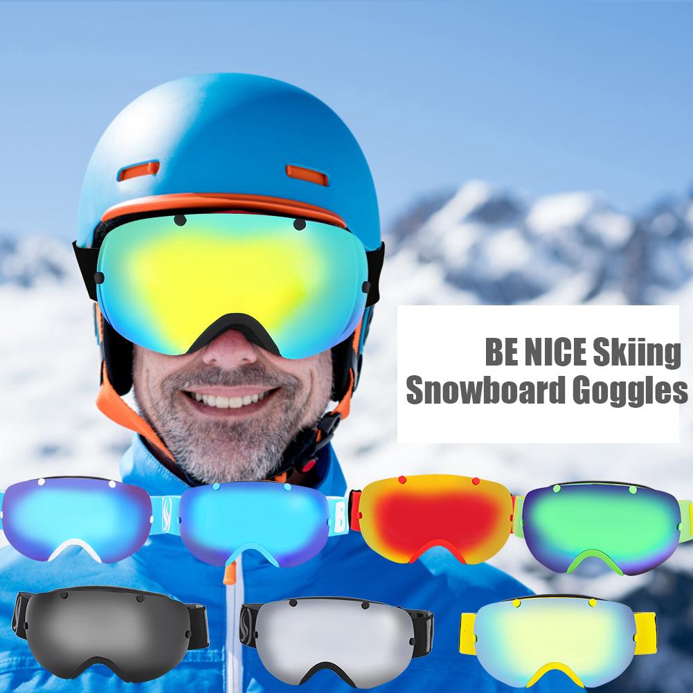 Anti-fog UV Skiing Snowboard Goggles Ski Sunglasses Snow Windproof Glasses