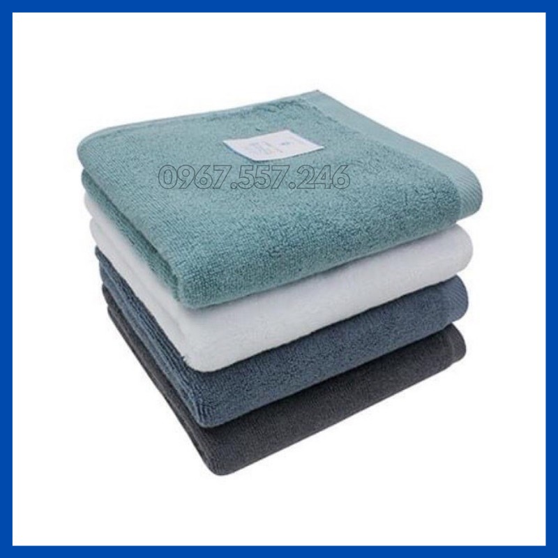 Khăn tắm cỡ trung 40x80cm cotton siêu thấm phù hợp tập gym yoga chơi thể thao, tắm biển, lau đầu