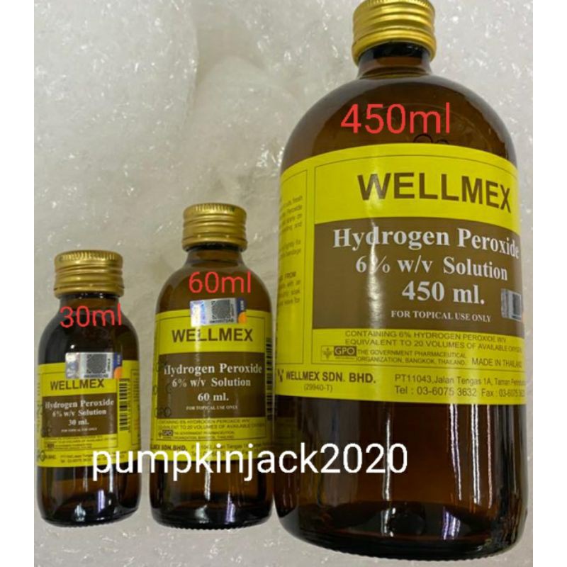 Wellmex Hydrogen Peroxide 30ml 60ml 450ml Shopee Singapore