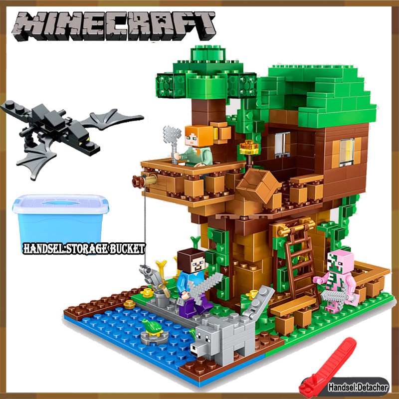 173PCS My World /Lego Minecraft /Building Block Mini Tree House