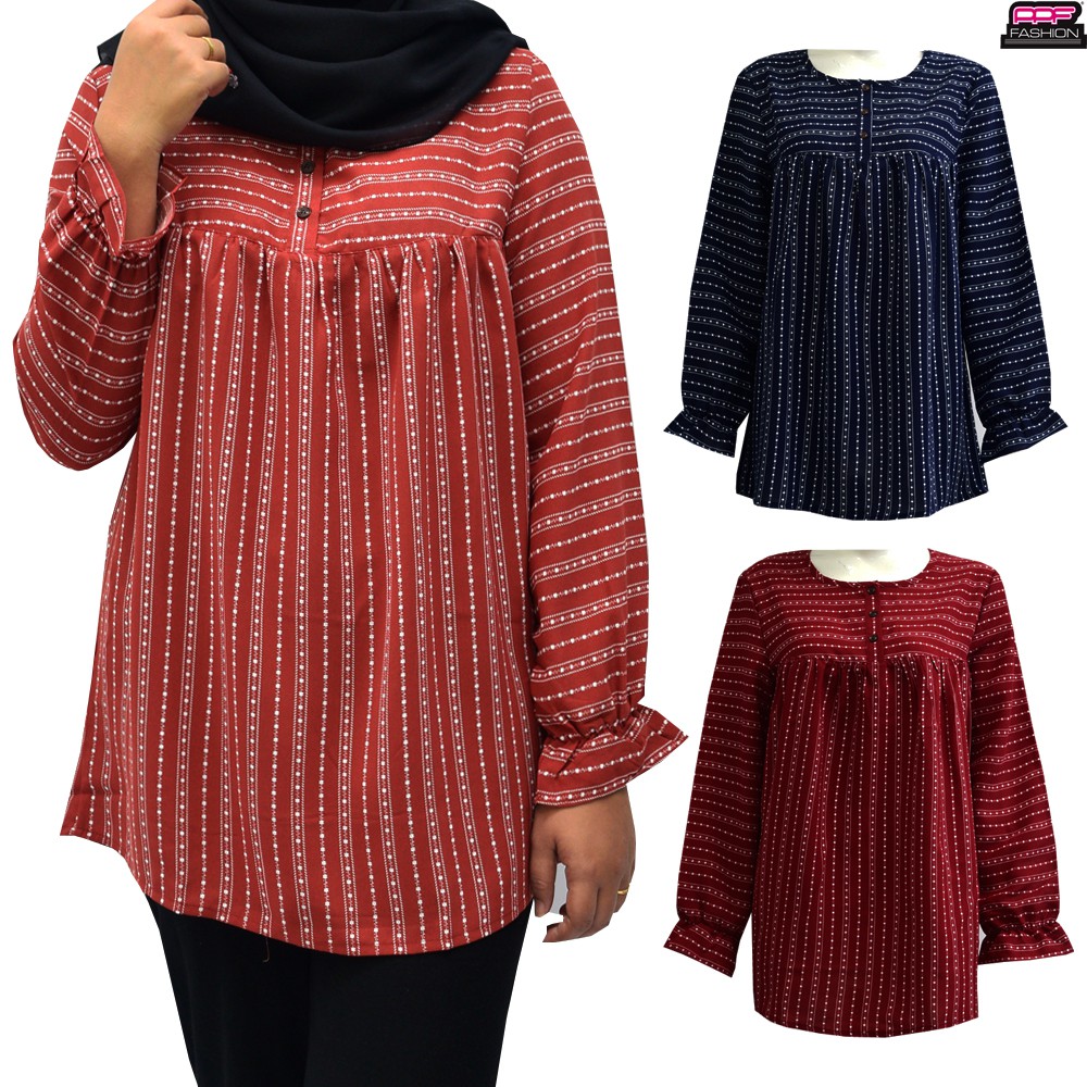 cotton peplum blouse