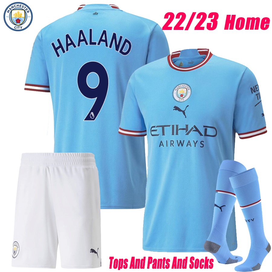 Manchester City 2022-23 Home adult suit HAALAND Jersey 22 23 DE BRUYNE ...