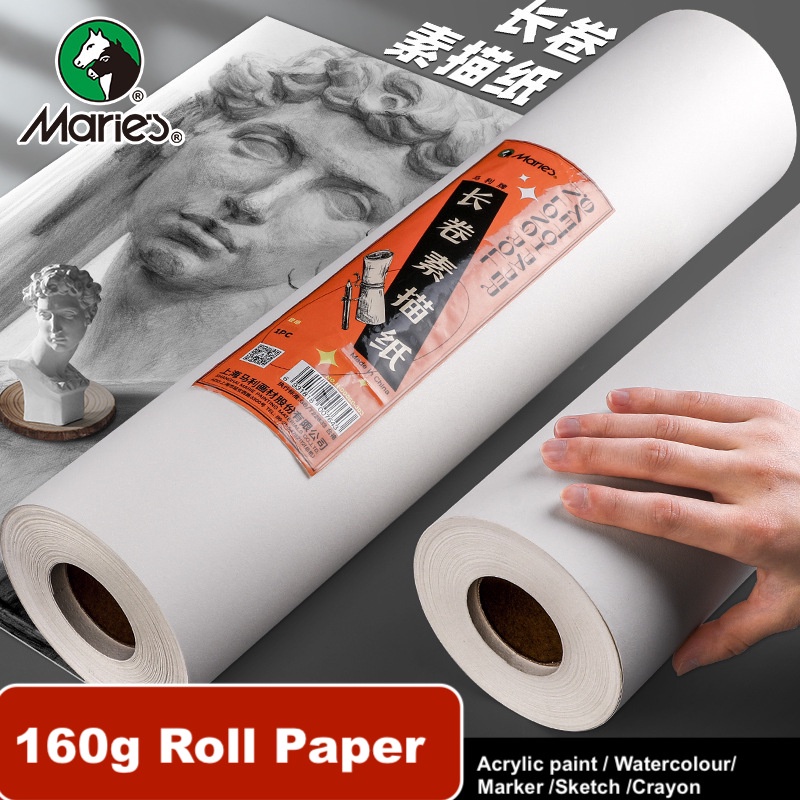 Maries Sketch Roll Paper in Long Roll 160g Thick Drawing Paper Shopee